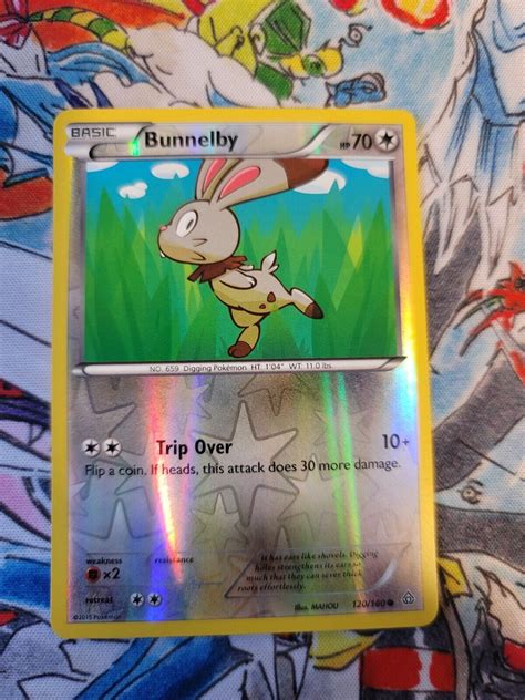 Pokemon Bunnelby XY Primal Clash 120 160 NM Reverse Holo Common Card EBay