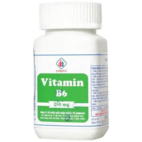 Vitamin B6 250mg điều Trị Thiếu Vitamin B6 Thiếu Máu 100 Viên