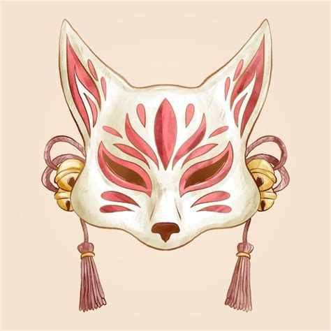 a cat mask with tassels on it's ears and eyes painted in pink