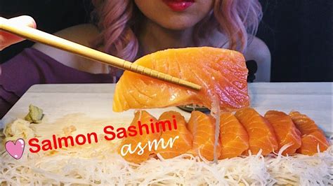 【asmr】salmon Sashimi Eating Sounds I Mukbang 먹방 咀嚼音 食べる音 Youtube