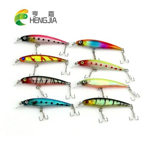 HENGJIA 8 5CN 7 2G Hard Plastic Minnow Fishing Lures 6 Hooks Diving