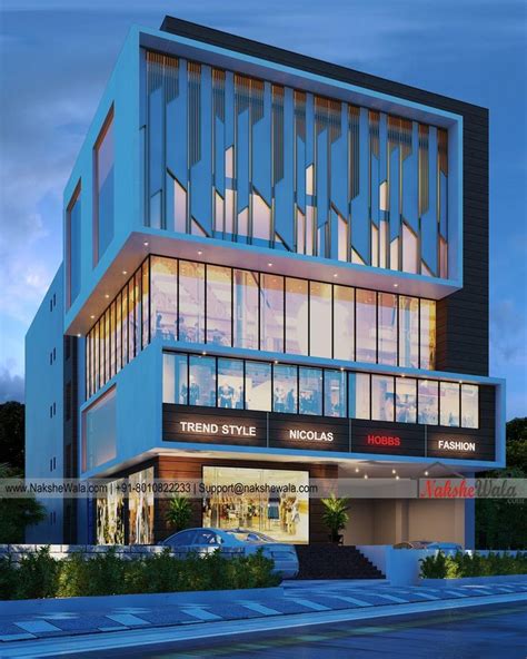 Commercial Elevation Architecture Building Design Building Design Plan Commercial Design