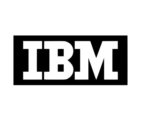 IBM Brand Logo Software Computer Symbol Black Design Vector ...