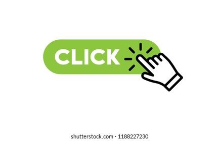 Click Here Button Hand Pointer Clicking Stock Vector Royalty Free