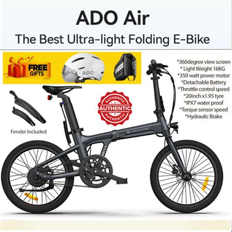 Ado Air 20 20s Electric Bicycle E Bike 350watt Super Light Weight 16kg