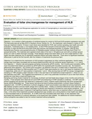 Fillable Online Research Citrusrdf Evaluation Of Foliar Zinc And