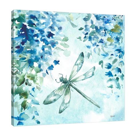 August Grove® Wisteria And Dragonfly Ii Print On Wrapped Canvas