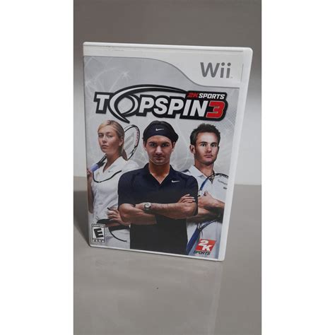 Jogo Nintendo Wii Topspin 3 Completo Shopee Brasil