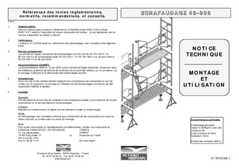 Qcm Montage Demontage Echafaudage Pdf Notice Manuel D Utilisation