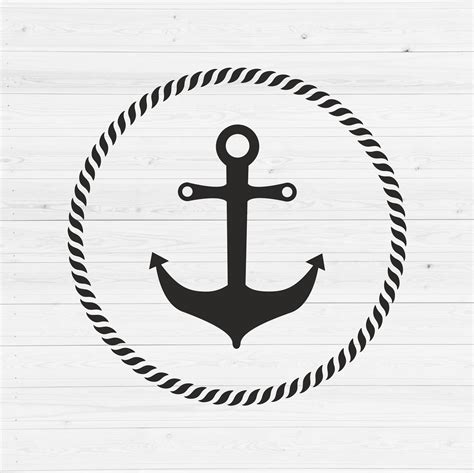 Anker Svg Marine Nautischer Anker Svg Seil Svg Anker Linie Etsy