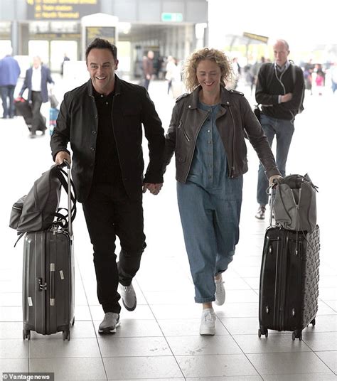 Ant Mcpartlin And Girlfriend Anne Marie Corbett Hold Hands Before Jetting Off On A Romantic