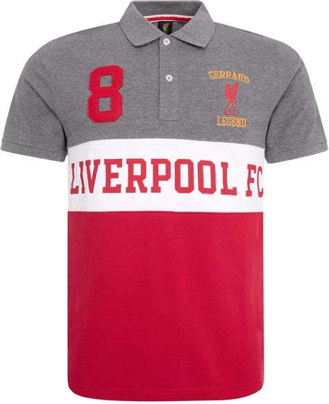 Liverpool Fc Lfc Mens Dark Grey Gerrard Polo Shirt Nwt Official Medium