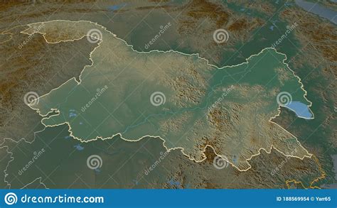 Heilongjiang China Outlined Relief Stock Illustration