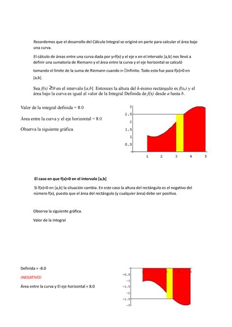 IG Calculo Integral Areas Entre Curvas Recordemos Que El Desarrollo