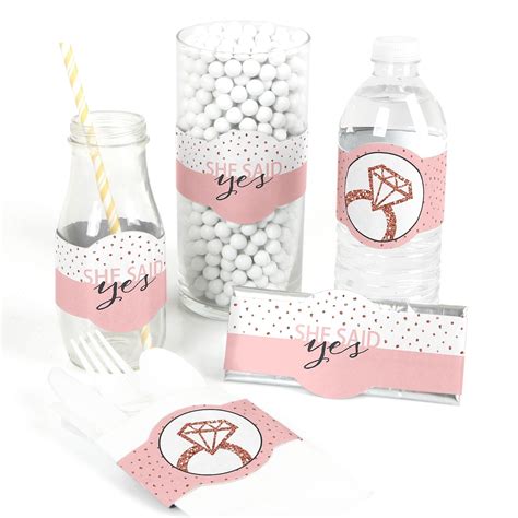 Big Dot Of Happiness Bride Squad Diy Party Supplies Rose Gold Bridal Shower Or Bachelorette