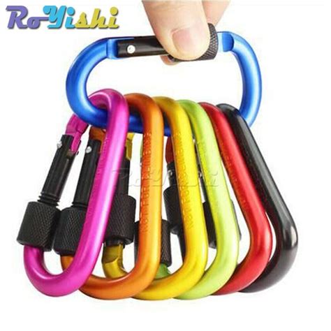 Aluminum Carabiner D Ring Key Chain Clip Snap Hook Karabiner Camping