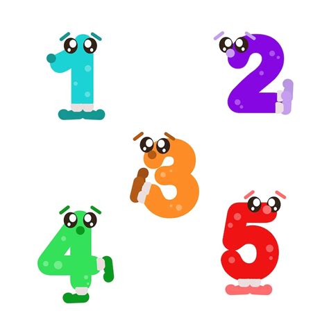 premium vector vector animated cute cartoon numbers