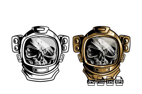 skull astronaut | Graphic Objects ~ Creative Market