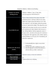 MarburyVMadisonCaseBriefingHandout Docx Assignment Marbury V