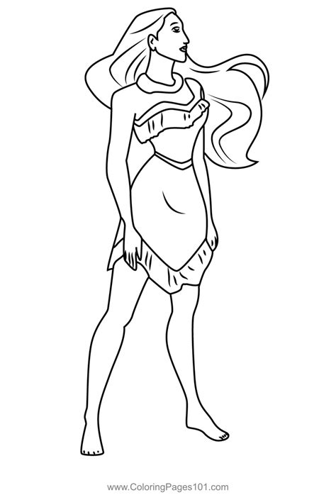 Printable Pocahontas Coloring Pages Pdf Princess Coloring Off