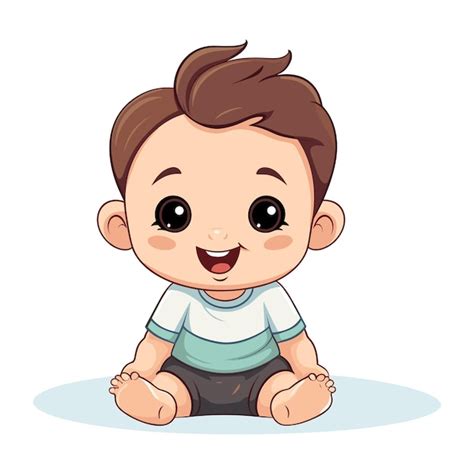 Cute baby cartoon vector | Premium AI-generated vector