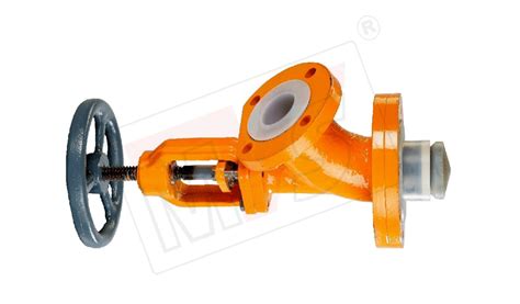 Lined Flush Bottom Valve Y Type Ptfe Fep Pfa Pvdf Lined