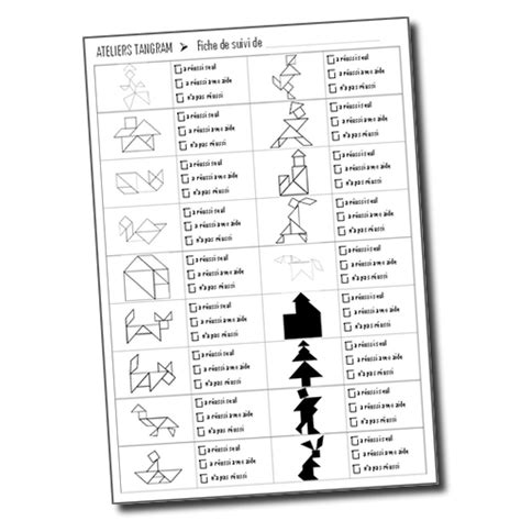Vers Les Maths Gs Période 3 Les Tangrams Fiche De Suivi Individualisé