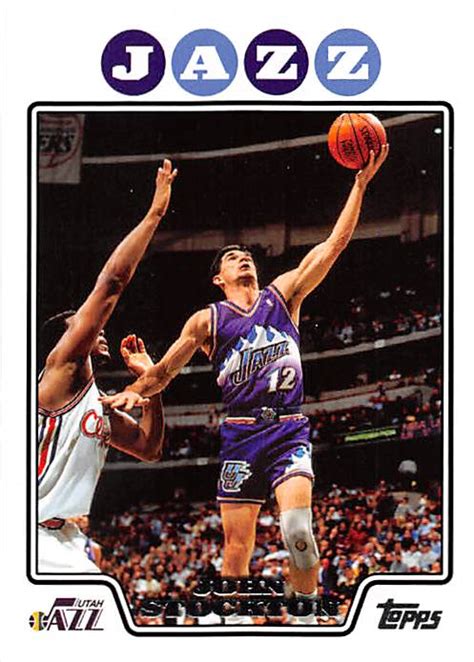 John Stockton Basketball Card Utah Jazz Hall Of Fame 2008 Topps 166