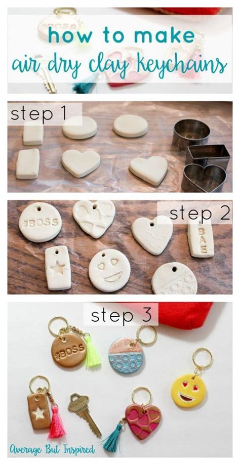 Air Dry Clay Keychains Diy Air Dry Clay Clay Crafts Clay Crafts Air Dry