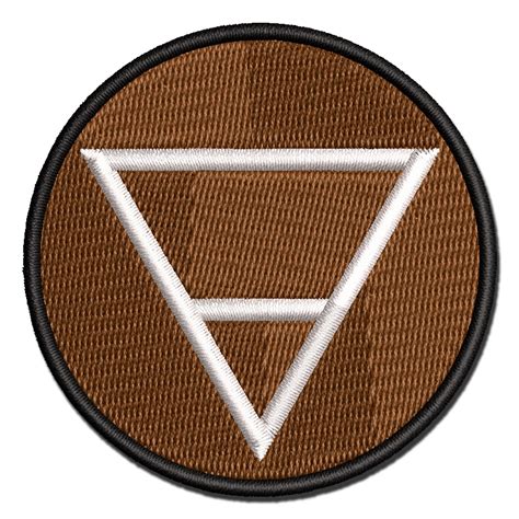 Triangle Witch Symbol Earth Wicca Element Applique Multi Color Embroidered Hook And Loop Patch 2