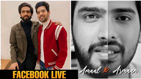 Up Close And Personal With Malik Brothers Armaan And Amaal Malik Facebook Live Slv2020 Youtube