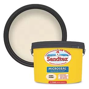 Sandtex Fine Textured Masonry Paint Ivory Stone 10Ltr | Masonry Paints ...