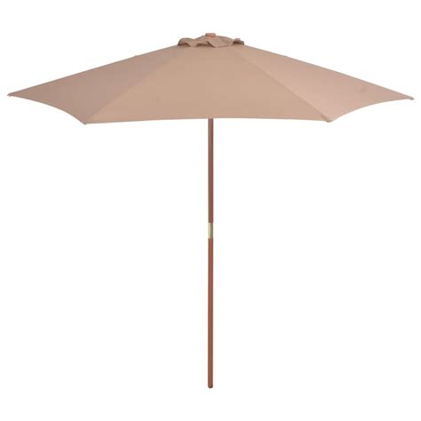 Tuinparasol Met Houten Paal Cm Taupe