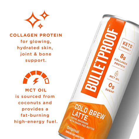 Buy Bulletproof Cold Brew Coffee Plus Collagen Protein Original Flavor Single Keto Friendly