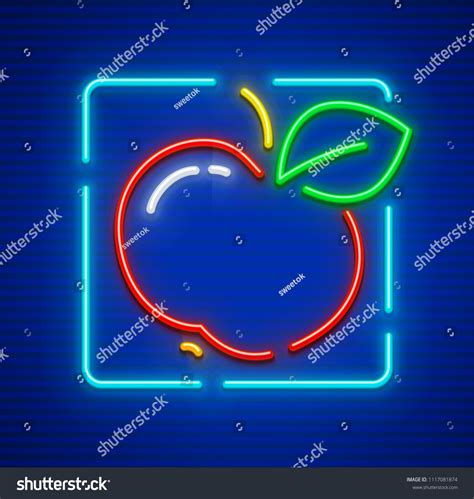 Red Apple Ripe Fruit Green Leaf Stock Vector Royalty Free 1117081874