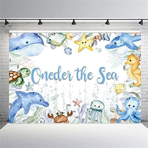 Amazon Mehofond Oneder The Sea First Birthday Backdrop Under The