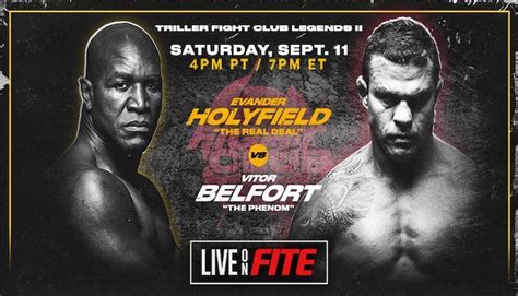 Evander Holyfield vs. Vitor Belfort Fight Card and Start Times | BJPenn.com