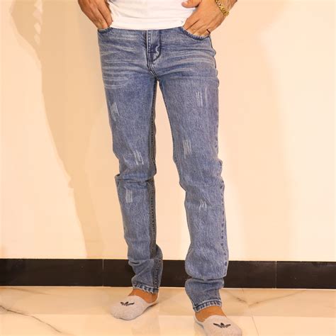 Light Blue Jeans Pant For Men Casual Wear #5100