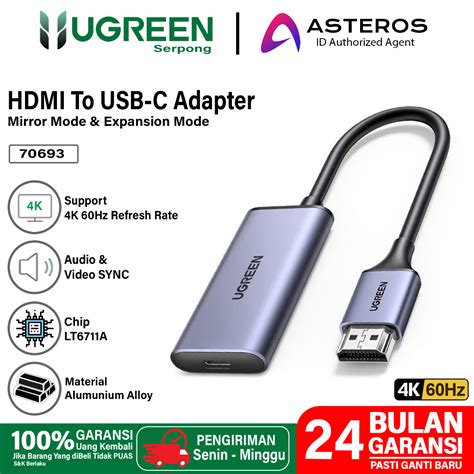 Jual Ugreen Converter Hdmi Male To Usb Type C Female Adapter 4k 60hz