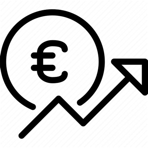 Euro Euro Rise Finance Graph Growth Line Icon Stock Market Icon