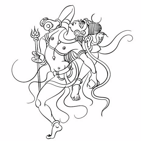 L Illustration De La Ligne Vectorielle Du Seigneur Shiva Mahashivratri