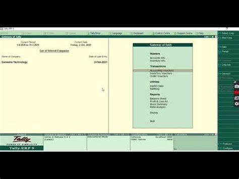 Order Processing Tracking Numbers In Tally Erp Part Ii Youtube