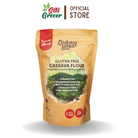 Ladang Lima Cassava Flour 500g Gluten Free Natural High Fiber Perfect For Baking And