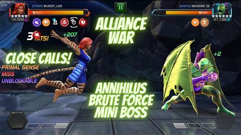 ALLIANCE WAR TIGRA VS ANNIHILUS BRUTE FORCE MINI BOSS AW YouTube