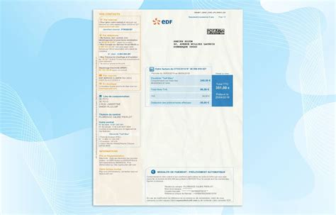 France Utility Bill Template Photoshop File