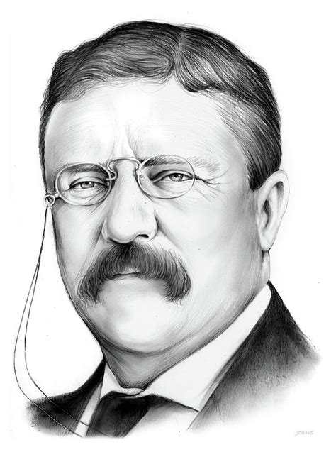 President Theodore Roosevelt Drawing By Greg Joens