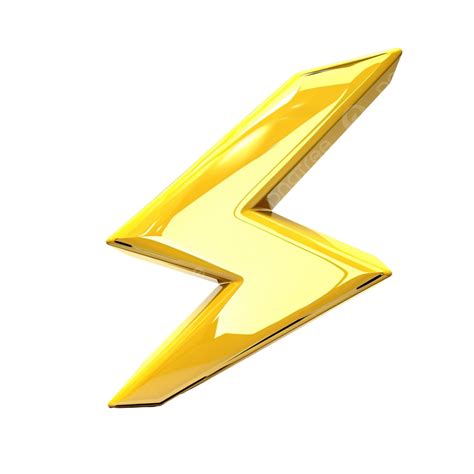 Yellow Arrow Lightning D Render Yellow Arrow Lightning Png