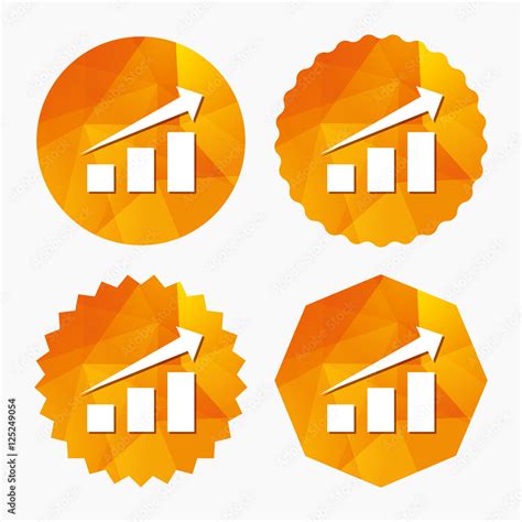 Chart with arrow sign. Success diagram symbol. Stock Vector | Adobe Stock