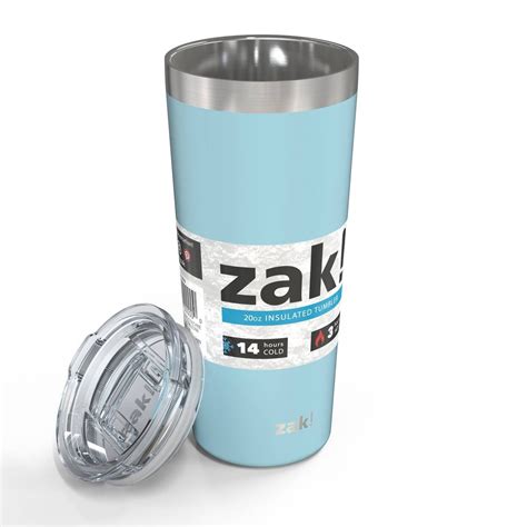 Zak Designs Oz Double Wall Stainless Steel Latah Tumbler Stainless