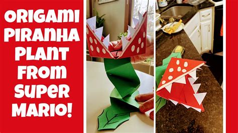 Origami Piranha Plant From Mario Bros Youtube